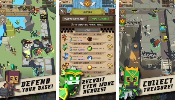 Gameplay screenshot from idle hero td fantasy tower defense for Android