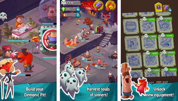 Gameplay screenshot from idle heroes of hell clicker and simulator pro for Android