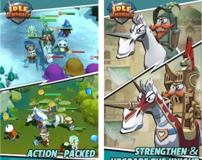 Gameplay screenshot from idle knight fearless heroes for Android