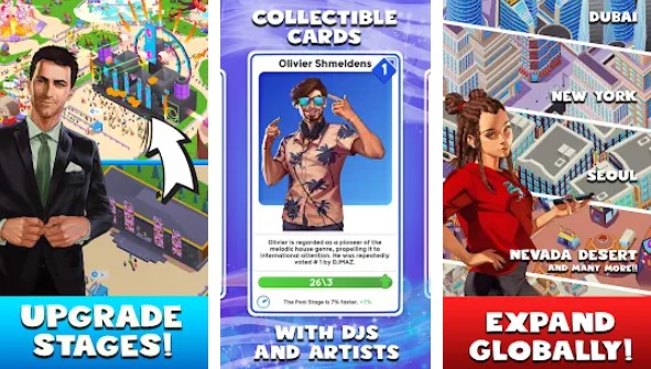 Gameplay screenshot from idle music festival tycoon for Android