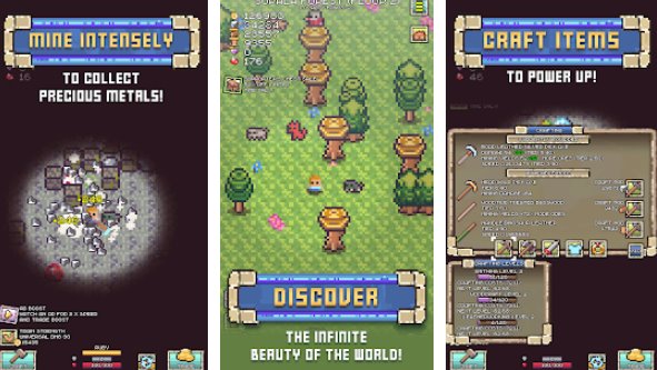 Gameplay screenshot from idle pocket crafter mine rush for Android