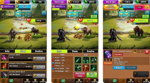 Gameplay screenshot from idle rpg heroes afk for Android