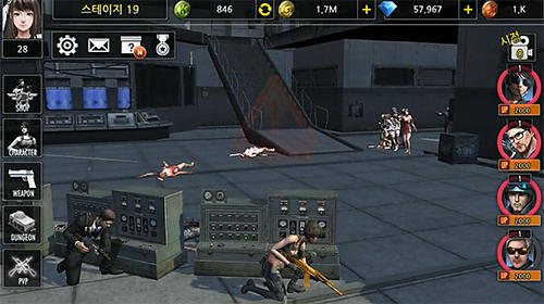 Gameplay screenshot from idle soldier zombie shooter rpg pvp clicker for Android