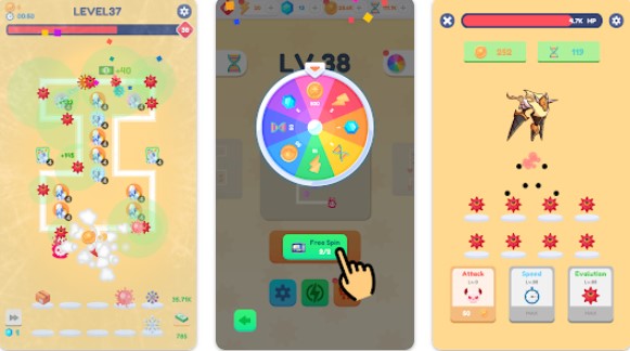 Gameplay screenshot from idle td virus invasion for Android