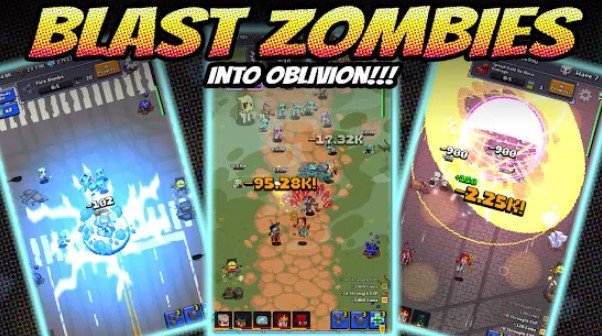 Gameplay screenshot from idle zombie superhero for Android