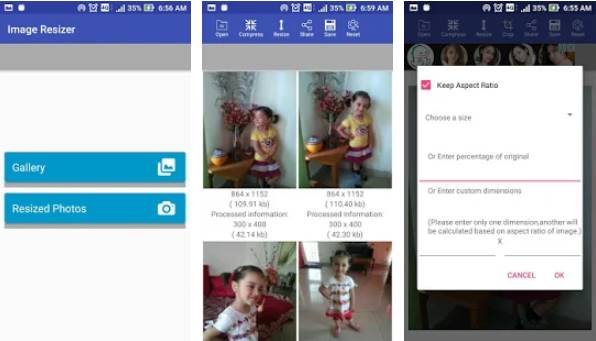 Gameplay screenshot from image resizer for Android