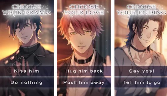 Gameplay screenshot from immortal heart sexy anime otome game dating sim for Android