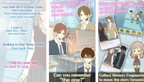 Gameplay screenshot from in search of haru otome game sweet love story for Android