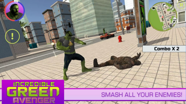 Gameplay screenshot from incredible green Avenger for Android