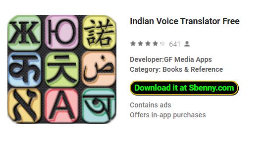 traducteur de voix indiennes gratuitement