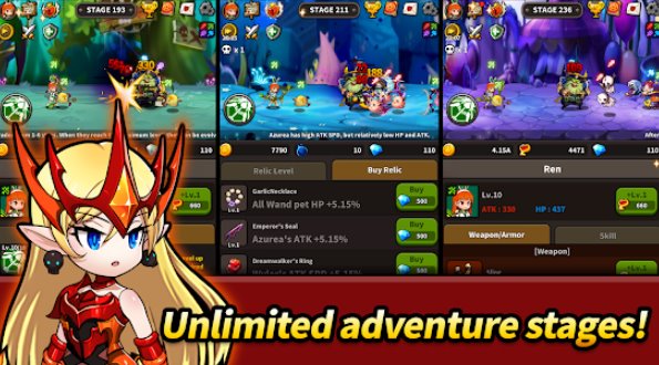Gameplay screenshot from infinite dungeon breach pet raising idle rpg for Android