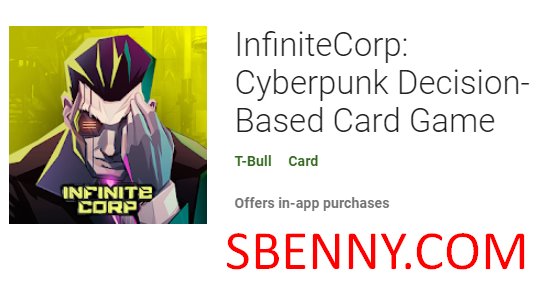 Infinitecorp cyberpunk jogo de cartas baseado em decisão