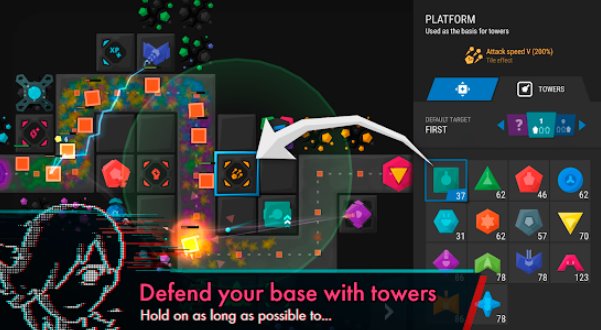 Gameplay screenshot from infinitode 2 infinite tower defense for Android