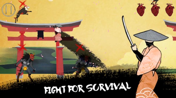 Gameplay screenshot from ink samurai for Android
