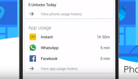 Gameplay screenshot from instant quantified self track screen time usage for Android