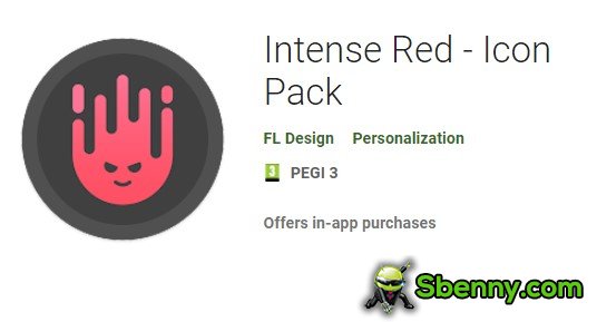 intensives rotes Icon-Pack