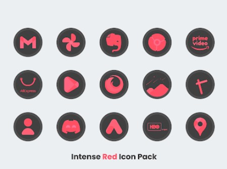 pack d'icônes rouge intense MOD APK Android