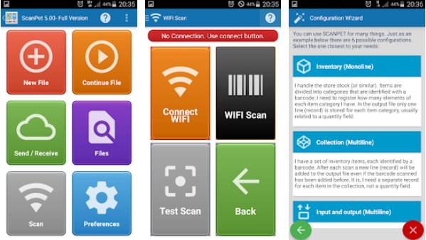 escáner de inventario y código de barras y escáner wifi MOD APK Android