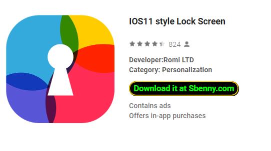 ios11 lock style ccreen