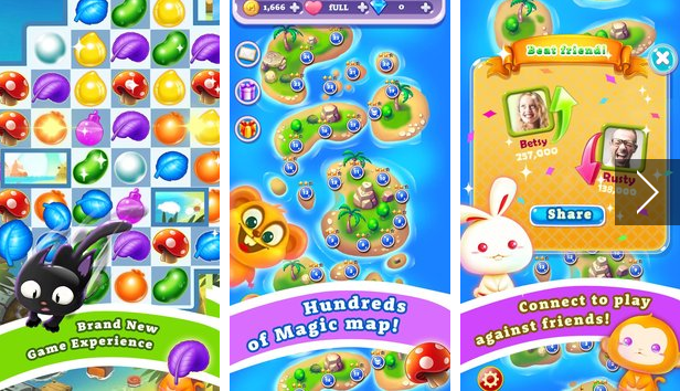Gameplay screenshot from island quest magic match 3 for Android