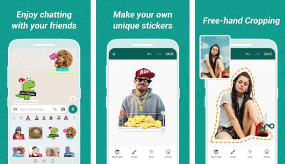 Gameplay screenshot from isticker meme and sticker maker and wastickerapps for Android