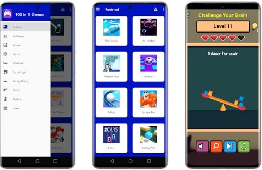 Gameplay screenshot from 100 in 1 games all new games for Android