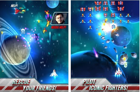 Gameplay screenshot from galaga wars for Android