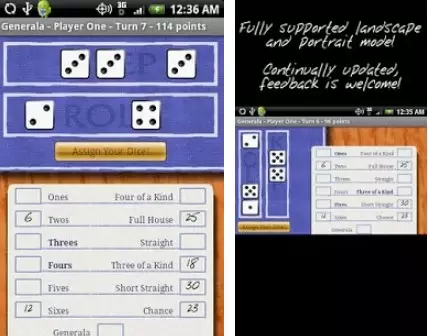 Gameplay screenshot from generala for Android
