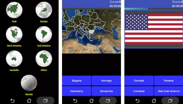Gameplay screenshot from geographic game free for Android