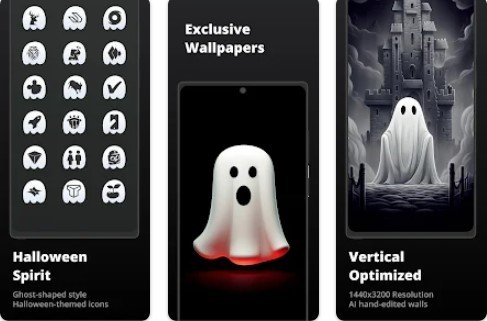 Gameplay screenshot from ghost boo icon pack for Android