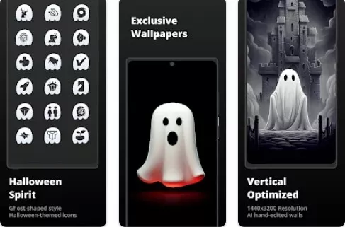Gameplay screenshot from ghost boo icon pack for Android