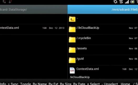 Gameplay screenshot from ghost commander file manager for Android