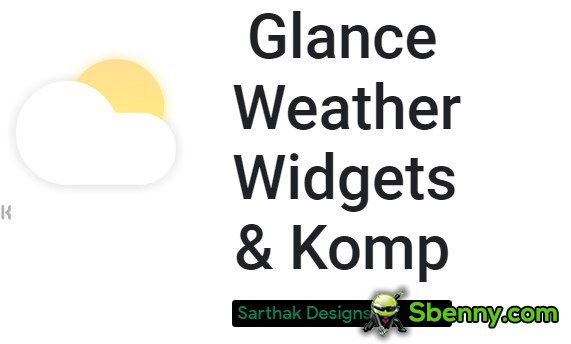 Widgets meteorológicos de vistazo y komp