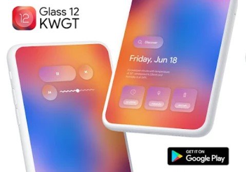 Gameplay screenshot from glass 12 kwgt for Android