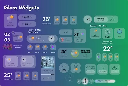 Gameplay screenshot from glass widgets for Android