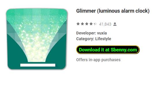glimmer luminous alarm clock
