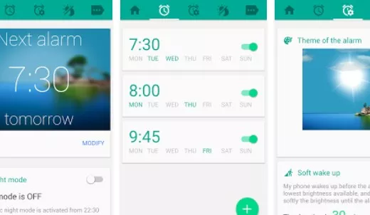 Gameplay screenshot from glimmer luminous alarm clock for Android