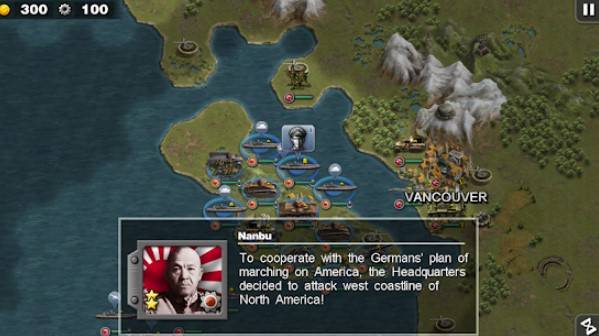 Gameplay screenshot from glory of generals pacific for Android