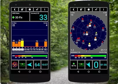 Gameplay screenshot from gps test plus navigation for Android