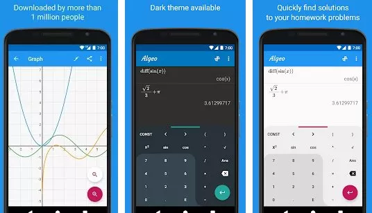 Gameplay screenshot from graphing calculator algeo free plotting for Android