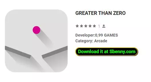 greater than zero