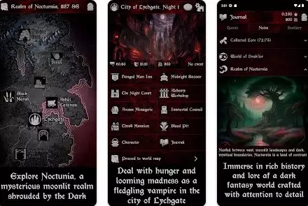 Gameplay screenshot from grim omens old school rpg for Android