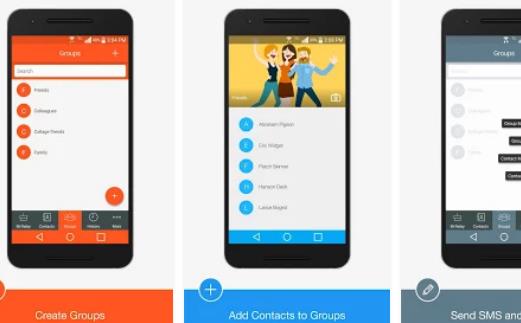 Gameplay screenshot from group sms pro for Android