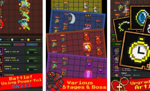 Gameplay screenshot from grow heros idle clicker rpg for Android