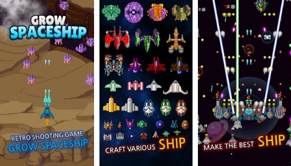 Gameplay screenshot from grow spaceship vip galaxy battle for Android
