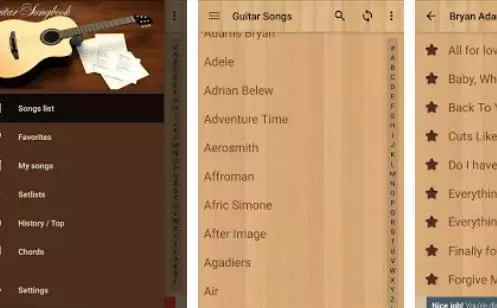 Gameplay screenshot from guitar songs for Android