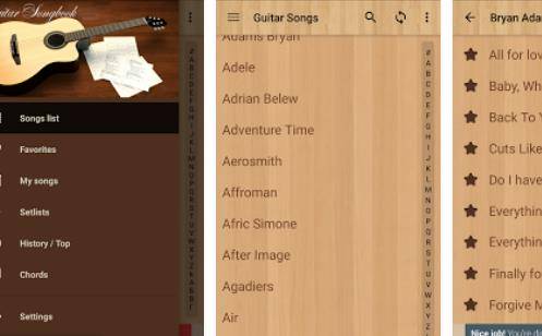 Gameplay screenshot from guitar songs for Android