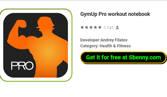  GymUp Pro workout notebook