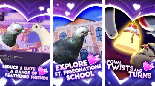 Gameplay screenshot from hatoful boyfriend for Android