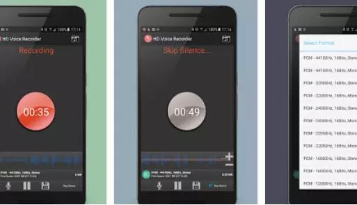 Gameplay screenshot from hd voice recorder for Android
